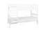 Stapelbed "Easy Premium Line" K21/n, afgerond hoofdbord en voeteneind, massief beuken wit - 90 x 200 cm (b x l), deelbaar