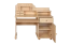 Bureau massief grenen, natuur Junco 188 - Afmetingen: 106 x 120 x 57 cm (H x B x D)