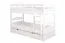 Stapelbed "Easy Premium Line" K18/n incl. 2 laden en 2 afdekpanelen, hoofdbord met gaten, massief beukenhout wit - 90 x 200 cm, (b x l) deelbaar