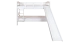 Wit hoogslaper met glijbaan 80 x 190 cm, massief beukenhout wit gelakt, deelbaar in twee eenpersoonsbedden, "Easy Premium Line" K26/n