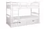 Stapelbed voor volwassenen "Easy Premium Line" K17/n incl. 2 laden en 2 afdekpanelen, 90 x 200 cm (b x l) massief beukenhout wit gelakt, deelbaar