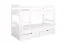 Stapelbed voor volwassenen "Easy Premium Line" K21/n incl. 2 laden en 2 afdekpanelen, afgerond hoofdbord en voeteneind, massief beuken wit - 90 x 200 cm (b x l), deelbaar