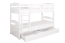 Etagenbett für Erwachsene "Easy Premium Line" K21/n inkl. 2 Schubladen und 2 Abdeckblenden, Kopf- und Fußteil gerundet, Buche Vollholz massiv Weiß - 90 x 200 cm (B x L), teilbar