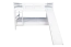 Groot wit hoogslaper met glijbaan 160 x 200 cm, massief beukenhout wit gelakt, om te bouwen tot eenpersoonsbed, "Easy Premium Line" K31/n