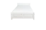 Einzelbett / Gästebett Kiefer massiv Vollholz weiß lackiert 78, inkl. Lattenrost - Abmessung 120 x 200 cm