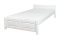 Einzelbett / Gästebett Kiefer massiv Vollholz weiß lackiert 78, inkl. Lattenrost - Abmessung 120 x 200 cm