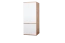 Jugendzimmer - Drehtürenschrank / Kleiderschrank Alard 01, Farbe: Eiche / Weiß - Abmessungen: 195 x 80 x 52 cm (H x B x T)