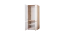 Jeugdkamer / tienerkamer - draaideurkast / kleerkast Alard 01, kleur: eiken / wit - afmetingen: 195 x 80 x 52 cm (H x B x D)