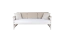 Kinderbett / Jugendbett Hermann 01 inkl. Lattenrost und graue Kissen, Farbe: Weiß gebleicht / Nussfarben, massiv - 90 x 200 cm (B x L)