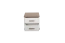 Zweifarbiges Nachtkästchen Hermann 08 für Jugendzimmer mit 2 Schubladen, Weiß gebleicht / Nussfarben, teilmassiv, 51 x 49 x 40 cm, ansprechende Optik