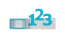 Kinderkamer - wandplank / hangrek Luis 02, kleur: eiken wit / blauw - 54 x 120 x 22 cm (h x b x d)