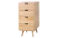 sideboard kast / ladekast massief eiken natuur (transparant) Aurornis 29 - afmetingen: 104 x 50 x 40 cm (H x B x D)
