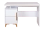 Schreibtisch Amanto 12, Farbe: Weiß / Esche - Abmessungen: 79 x 120 x 52 cm (H x B x T)