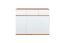 Jugendzimmer - Kommode Alard 06, Farbe: Eiche / Weiß - Abmessungen: 94 x 120 x 40 cm (H x B x T)