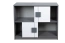 Jugendzimmer - Kommode Elias 17, Farbe: Weiß / Grau - Abmessungen: 79 x 96 x 40 cm (H x B x T)