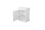 Nachtkastje Jabron 09, massief grenen, wit gelakt - 63 x 50 x 35 cm (H x B x D)