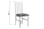 Complete eetkamerset I, 5-delig, ruimtebesparend, modern en eenvoudig ontwerp, houtkleur: wit, 4 houten stoelen met bekleding, goede stabiliteit