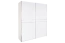 Siumu 05 schuifdeurkast / garderobekast, kleur: wit / wit hoogglans - 224 x 182 x 61 cm (H x B x D)