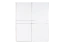 Siumu 05 schuifdeurkast / garderobekast, kleur: wit / wit hoogglans - 224 x 182 x 61 cm (H x B x D)
