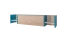 Jeugdkamer / tienerkamer - hangkast / hangelement Aalst 26, kleur: eiken / wit / blauw - Afmetingen: 25 x 125 x 24 cm (H x B x D)