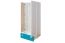 Jeugdkamer / tienerkamer - draaideurkast / kleerkast Aalst 17, kleur: eiken / wit / blauw - afmetingen: 190 x 80 x 50 cm (h x b x d)