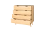 sideboard kast / ladekast massief eiken natuur (transparant) Aurornis 33 - afmetingen: 104 x 96 x 40 cm (H x B x D)