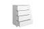 Kommode Kiefer massiv Vollholz Weiß Junco 144 – Abmessungen: 100 x 80 x 42 cm (H x B x T)