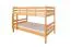 Stapelbed 120 x 200 cm voor kinderen "Easy Premium Line" K24/n, hoofdbord en voeteneind recht, massief beukenhout transparant gelakt, deelbaar