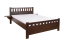 Eenpersoonsbed massief beukenhout 108, incl. lattenbodem, kleur walnoten, ligvlak 140 x 200 cm, modern logeerbed, snel en eenvoudig te monteren, stevig