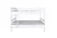 Stapelbed 140 x 200 cm voor volwassenen "Easy Premium Line" K24/n, hoofdbord en voeteneind recht, massief beukenhout wit gelakt, deelbaar