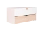 Jugendzimmer - Kommode Skalle 14, Farbe: Weiß / Hellbraun - Abmessungen: 47 x 94 x 49 cm (H x B x T)