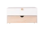 Jeugdkamer / tienerkamer - ladekast Skalle 14, kleur: wit / lichtbruin - afmetingen: 47 x 94 x 49 cm (h x b x d)