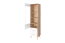 Vitrine kast Hohgant 09, kleur: eiken / wit - 209 x 50 x 42 cm (H x B x D)