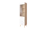 Vitrine kast Hohgant 09, kleur: eiken / wit - 209 x 50 x 42 cm (H x B x D)