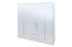 draaideurkast / kleerkast met lijsten Siumu 31 , kleur: wit / wit hoogglans - 226 x 232 x 60 cm (H x B x D)