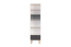 Jugendzimmer - Regal Syrina 06, Farbe: Weiß / Grau - Abmessungen: 202 x 54 x 45 cm (H x B x T)