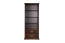 Open kast Massief grenen massief hout walnoot kleur Buteo 03- Afmetingen 195 x 80 x 40 cm (H x B x D)