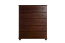 Ladekast massief grenen massief hout walnoot kleur 139 - Afmetingen: 123 x 100 x 42 cm (H x B x D)