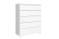 Kommode Kiefer massiv Vollholz weiß lackiert Junco 139 – Abmessungen: 123 x 100 x 42 cm (H x B x T)