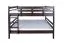 Stapelbed 140 x 200 cm "Easy Premium Line" K24/n, hoofdbord en voeteneind recht, massief beukenhout donker bruin gelakt, deelbaar