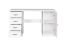 Schreibtisch Kiefer massiv Vollholz weiß lackiert Pipilo 18 - Abmessung: 75 x 139 x 54 cm (H x B x T)