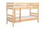 Stapelbed voor volwassenen "Easy Premium Line" K20/n, hoofd- en voeteneinde recht, massief beukenhout natuur - 90 x 200 cm (B X L), deelbaar
