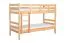 Stapelbed voor volwassenen "Easy Premium Line" K20/n, hoofdbord en voeteneind recht, massief beukenhout transparant gelakt - 90 x 200 cm (B X L), deelbaar