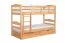 Stapelbed voor volwassenen "Easy Premium Line" K21/n incl. 2 laden en 2 afdekpanelen, afgerond hoofdbord en voeteneind, massief beukenhout transparant gelakt - 90 x 200 cm (b x l), deelbaar