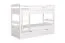 Stapelbed voor volwassenen "Easy Premium Line" K18/h incl. onderschuifbed /extra ligplaats en 2 afdekplaten, hoofdbord met gaten, massief wit beuken - ligvlak: 90 x 200 cm, deelbaar