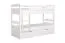 Stapelbed voor volwassenen "Easy Premium Line" K18/h incl. onderschuifbed /extra ligplaats en 2 afdekplaten, hoofdbord met gaten, massief wit beuken - ligvlak: 90 x 200 cm, deelbaar