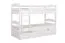 Stapelbed voor volwassenen "Easy Premium Line" K21/h incl. onderschuifbed /extra ligplaats en 2 afdekplaten, afgeronde hoofd- en voeteneinden, massief wit beuken - ligvlak: 90 x 200 cm, deelbaar