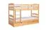 Stapelbed "Easy Premium Line" K18/n incl. 2 laden en 2 afdekpanelen, hoofdbord met gaten, massief beukenhout transparant gelakt - ligvlak: 90 x 200 cm, (b x l) deelbaar