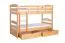 Stapelbed "Easy Premium Line" K18/n incl. 2 laden en 2 afdekpanelen, hoofdbord met gaten, massief beukenhout transparant gelakt - ligvlak: 90 x 200 cm, (b x l) deelbaar