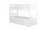 Stapelbed "Easy Premium Line" K17/h incl. ligvlak en 2 afdekplaten, ligvlak: 90 x 200 cm (b x l) massief beukenhout wit gelakt, deelbaar